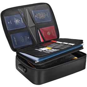 VEVOR Fireproof Document Box, Fireproof Document Bag with Lock 2000¬∞F, 3-layer Fireproof and Waterproof File Box 14.17x10.63x4.13 inch with Zipper