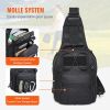 Tactical Sling Bag 10L Military Rover Shoulder Sling Backpack Black, for Men, Outdoor Military Rover Shoulder Sling Chest Pack MOLLE system