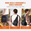 Tactical Sling Bag 10L Military Rover Shoulder Sling Backpack Black, for Men, Outdoor Military Rover Shoulder Sling Chest Pack MOLLE system