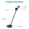 Professional Metal Detector Set Gold Finder for Adults Beginners with 10.04In Waterproof Coil LCD Display All Metal DISC PP Mode Foldable Shovel Headp