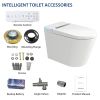 One Piece Smart Toilet With Built-In Bidet, 1.28 GPF Bidet Toilet With Heated Seat Warm Wash, Elongated Bidet Toilet With Self-Clean