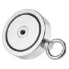 1400 LBS Strong Fishing Magnet Kit Double Sided Pull Force and Rope Carabiner