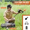 VEVOR Metal Detector for Adults & Kids, 8 Inch Waterproof Search Coil with High Accuracy Pointer Display, Adjustable 38''-49'' Gold Detector