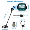 Professional Metal Detector Set Gold Finder for Adults Beginners with 10.04In Waterproof Coil LCD Display All Metal DISC PP Mode Foldable Shovel Headp