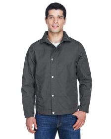 Men's Auxiliary Canvas Work Jacket - DARK CHARCOAL - 5XL (Color: DARK CHARCOAL, size: 4XL)