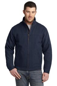 CornerStone Washed Duck Cloth Flannel-Lined Work Jacket CSJ40 (Color: Navy, size: L)