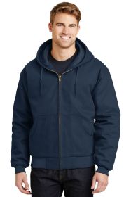 CornerStone Duck Cloth Hooded Work Jacket J763H (Color: Navy, size: L)