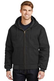 CornerStone Duck Cloth Hooded Work Jacket J763H (Color: Black, size: 4XL)